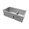 Ruvati 30 in. Low-Divide Undermount Rounded Corners 60/40 Double Bowl 16 Gauge SS Kitchen Sink RVH7357 - alternate 2